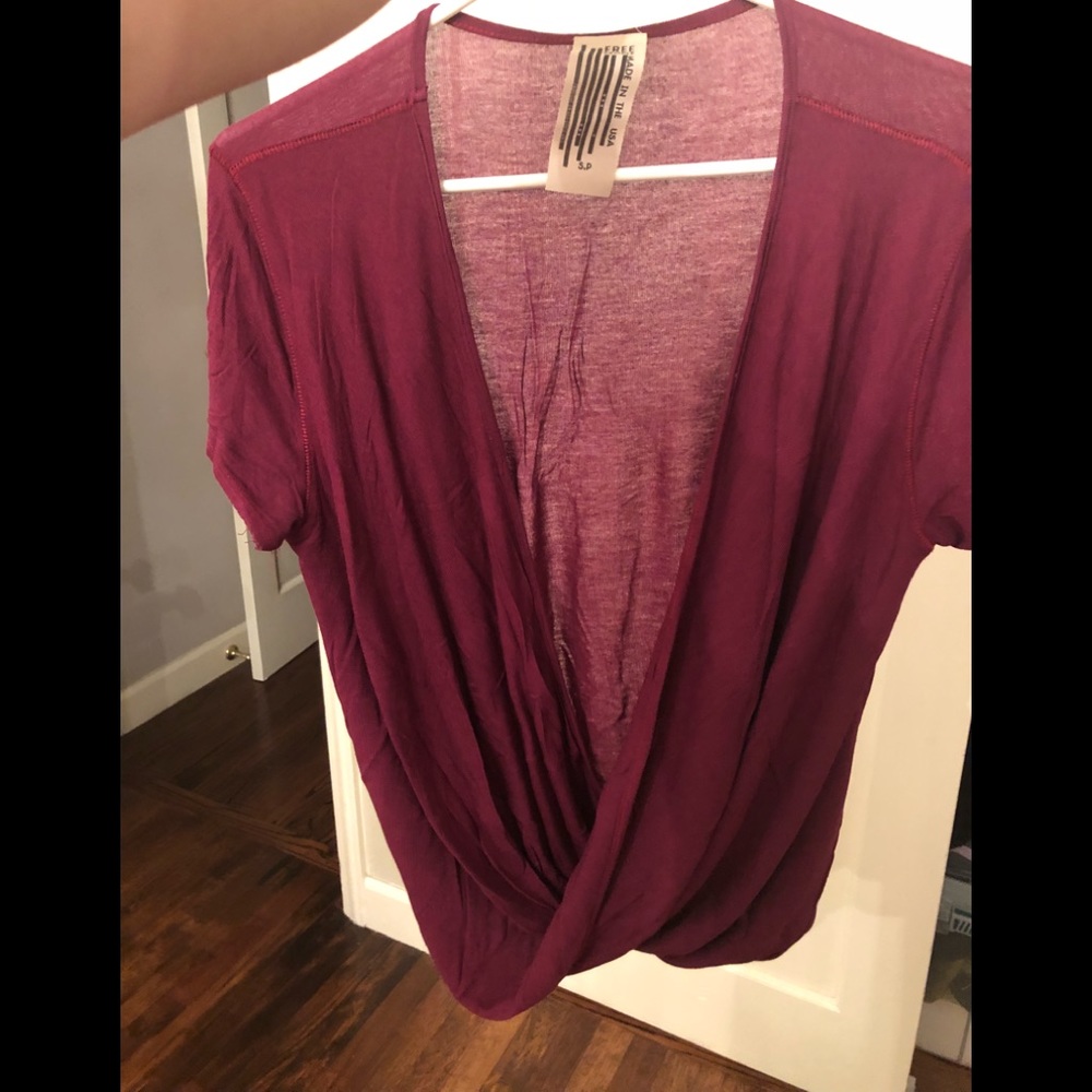 Free people burgundy top